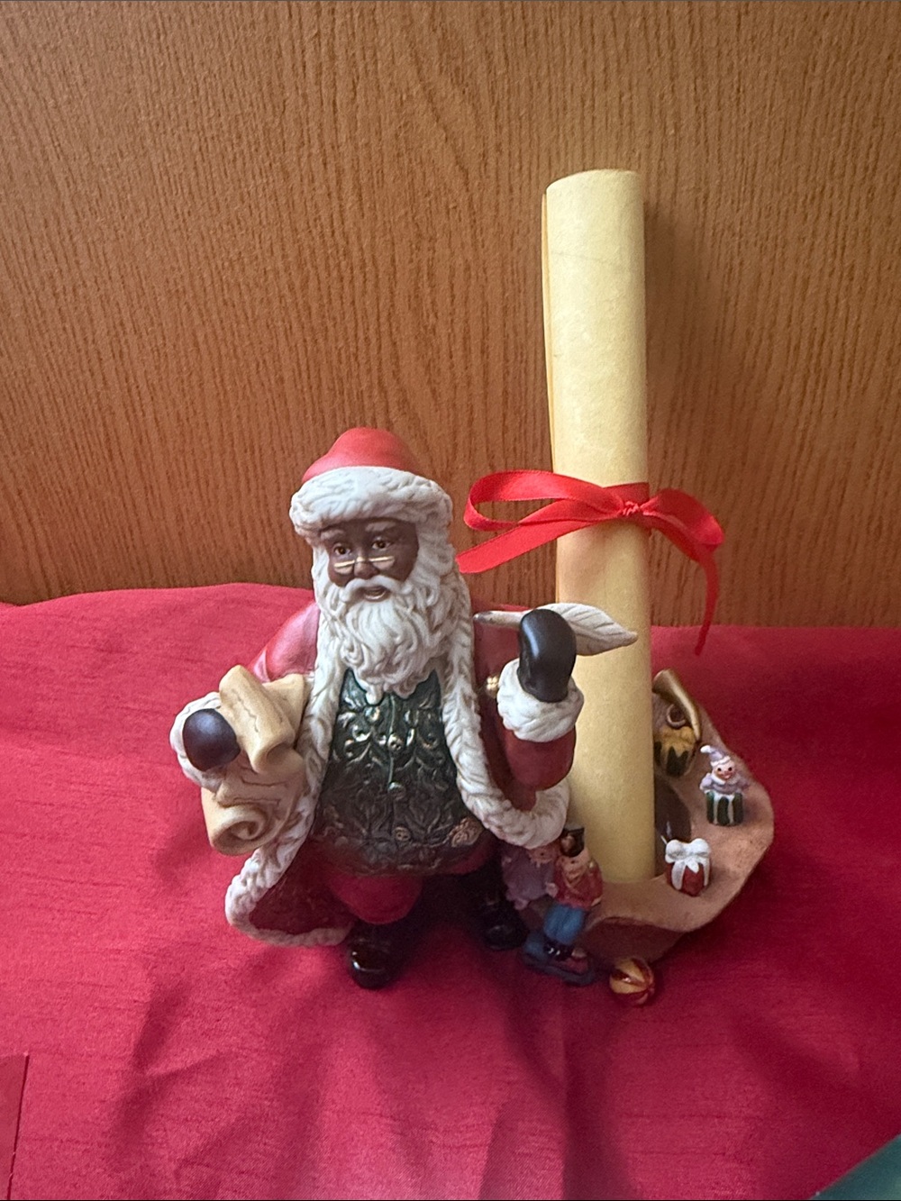 Classic Santa Figurine Holiday Decor in Red and Green - Brand Unspecified
